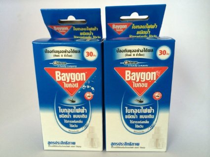2 X Refillable Protector Raid Mosquito Baygon Electric Liquid Type - Scentless