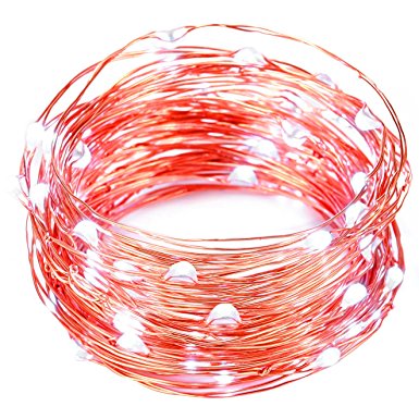 4 Pack String Lights Battery Operated, Solla LED Copper Wire String Lights, Daylight 30LEDs 9.8ft, Waterproof Starry String Lights Decorative Fairy Lights for Patio Wedding Christmas