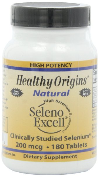 Healthy Origins Selenium Seleno Excel Multi Vitamins 200 Mcg 180 Count