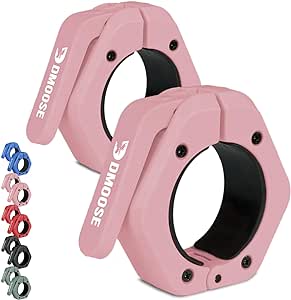 DMoose Barbell Clips (Pair) - Quick Release Olympic Barbell Clamps with Anti Slip TPR Grip - 2" Barbell Collars for Secure Weightlifting & Powerlifting - Weight Clips for Bars at Home or Gym