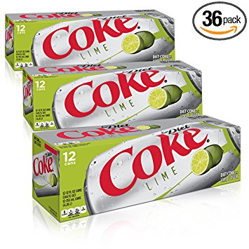 Diet Coke with Lime Fridgepack Bundle, 12 Ounce (Pack of 36)