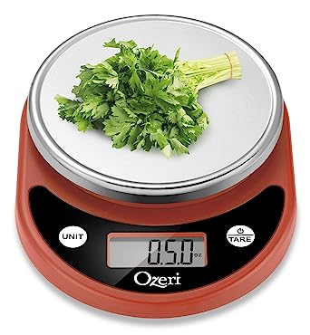 Ozeri Pronto Digital Multifunction Kitchen and Food Scale, Burnt Ochre