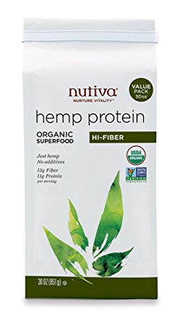 Nutiva Organic Hemp Protein Hi Fiber , 30-Ounce Bag