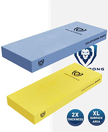 DALSTRONG - Premium Whetstones - Extra Large Grit Stones - Top-Grade Corundum - Thick - Ultra-Durable… (#3000/#8000 Grit Set)