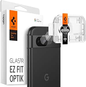 Spigen Camera Lens Screen Protector [GlasTR EZ Fit Optik] Designed for Google Pixel 8a [Case Friendly] - 2 Pack