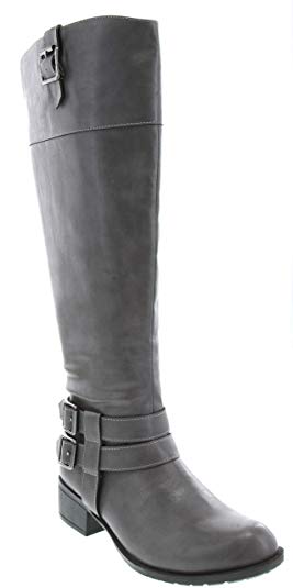 Rampage Womens Ingred Riding Boot with Buckles