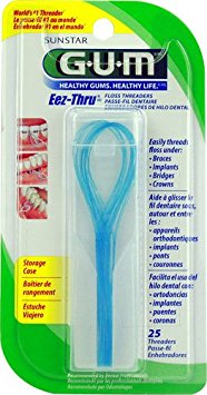 GUM Eez-Thru Floss Threaders -- 25 Pieces - 2pc