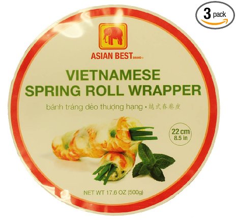 Asian Best Vietnamese Premier Spring Roll Rice Wrapper (3 Packs)