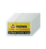 Feather Hi-Stainless Platimum Double Edge Razor Blades 50 Ct