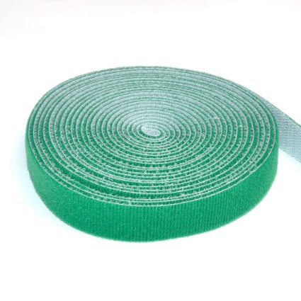TFY Reusable Hook & Loop Fastening Tape ,0.75 Inches x 180 Inches -Green