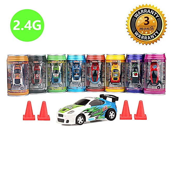 ZHFUYS Remote Control Cars, Pocket Mini Cola Pot 2.4G RC Cars Control Within 66 ft.(Green)