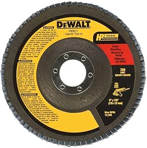 Dewalt DW8317 5-Inch by 7/8-Inch 60 Grit Zirconia Angle Grinder Flap Disc