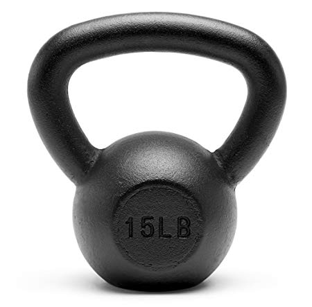 Unipack Premium Powder Coated Solid Cast Iron Kettlebell Weights 5, 10, 15, 20, 25, 30, 35, 40, 45 lbs