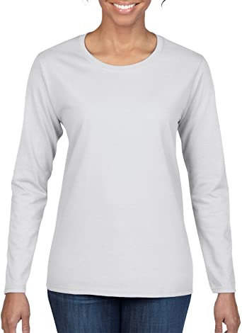 Gildan Women's Heavy Cotton Long Sleeve T-Shirt, 2-Pack