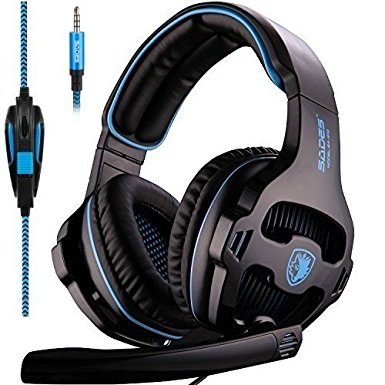 SADES SA810 New Xbox one PS4 PC Gaming Headsets Headphones, 3.5mm Jack Gaming Headset Stereo Sound Over-ear Headphone with Microphone Volume Control