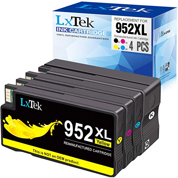 LxTek Remanufactured Ink Cartridge Replacement for hp 952xl 952 XL Ink cartridges Combo Pack to use with Officejet 8710 8720 8730 7720 8210 7740 8715 8702 8730 8216 Printers (4 Pack)