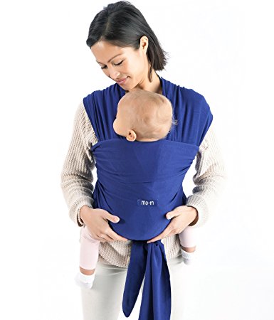 Mo m Baby Wrap (Royal Blue) – Ultra Soft Infant Sling Child Carrier Keeps Your Baby Comfortable & Safe – 4 Different Carries – Cotton/Spandex Stretchy Wrap