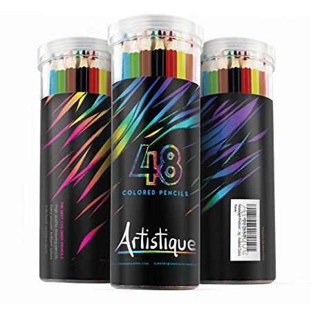 Artistique Premium Colored Pencils - Set of 48 - Assorted Colors