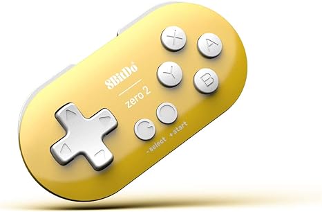 8Bitdo Zero 2 Bluetooth Gamepad for Switch, PC, Macos, Android (Yellow Edition) (Nintendo Switch//)