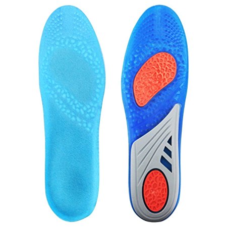 SNOW GEL Sports Insoles,Sports Orthotic Insoles,Full Length Performance Shoe Inserts, with Best buffer and Shock Absorption, Relieve Foot Pain and Fasciitis (US Women's (5-10))