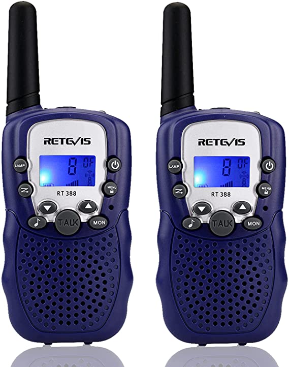 Retevis RT-388 Walkie Talkies for Kids,22 CH VOX Long Range Toy Walkie Talkie for Boys Girls Aged 6-12,Portable Ideal Gifts,Outdoor Camping Hiking (Blue,2 Pack)