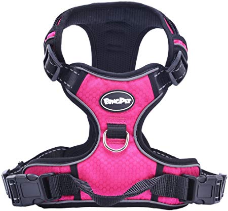 EXPAWLORER Best No-Pull Dog Harness. 3M Reflective Outdoor Adventure Pet Vest with Handle with 5 Colors