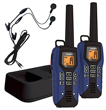 Uniden 50-Mile GMRS/FRS Radio - 2 Radios, Micro USB, Charge Cradle,TRU waterproof, Headset,