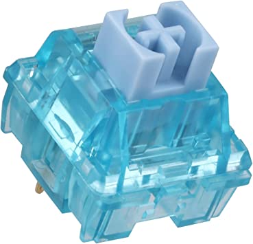 EPOMAKER Ajazz AS Tactile Switch, 3-Pin, POM Stem, Transparent PC Housing, 45 Pieces for Customizing Keyboards(Sky Blue Switch)