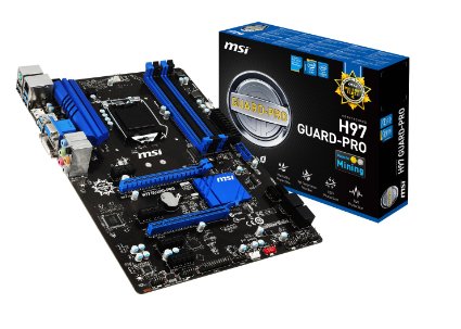 MSI H97 Guard-Pro LGA 1150 Intel H97 SATA 6Gb/s USB 3.0 ATX Intel Motherboard