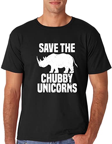 AW Fashions Save The Chubby Unicorn - Funny Quote Tees Hipster Men's T-Shirt