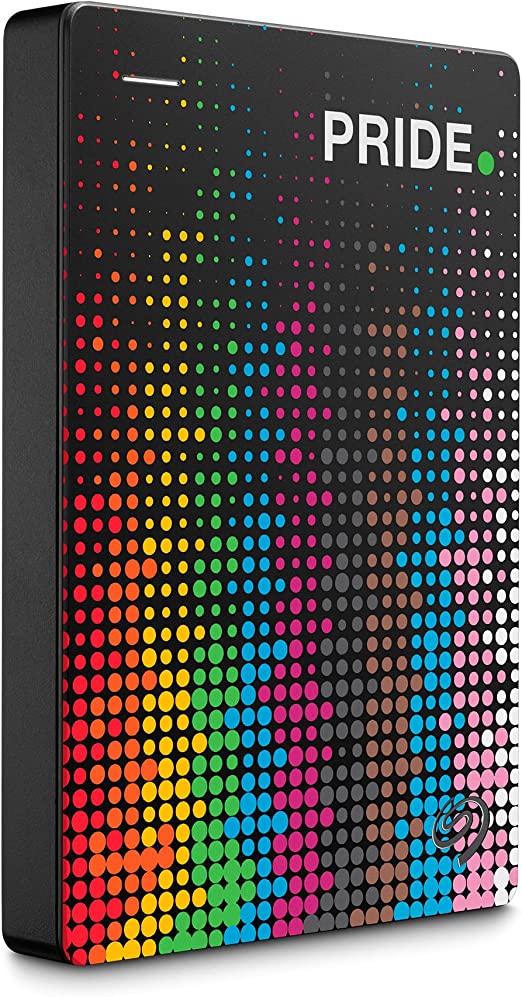 Seagate Pride Drive 2TB External Hard Drive HDD - USB 3.0, Limited Edition, Black, Empowering LGBTQ  (STME2000100)