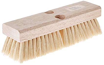 Weiler 44028 Deck Scrub Brush, White Tampico Fill, 10"