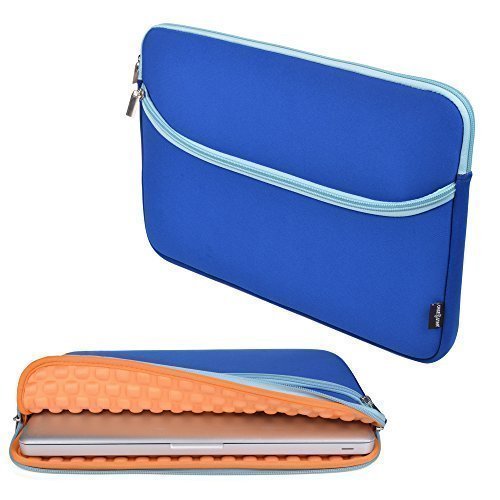 Case Star ® 13 13.3 Inch Neoprene Laptop Sleeve Case Bag with Anti Shock EVA Foam Shock Resistant Padding Inside for Apple Macbook Pro 13.3 Inch with or without Retina Display and HP Stream 13 (Blue / Turquoise Blue)