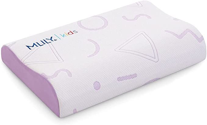 MLILY Memory Foam Kids Pillows Adjustable Cooling Bed Pillow Neck Pillows for Sleeping Sandwich Pillow CertiPUR-US, Suitable for Kids Boy Girl - Perfect for Bed Set, Travel