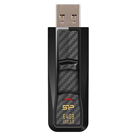 Silicon Power Blaze B50 64GB USB 3.0 Flash Drive/Read Up to 90MB/S - Black