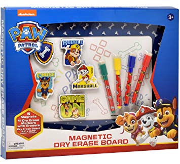 PAW Patrol Magnetic Dry Erase White Board, Magnets and Markers for Kids Coloring Activity Toy