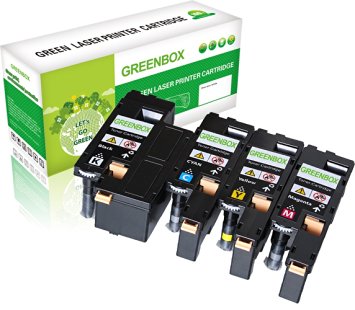 GREENBOX® Compatible Dell E525W Toner Cartridges (1 593-BBJX Black, 1 593-BBJU Cyan, 1 593-BBJV Magenta, and 1 593-BBJW Yellow)