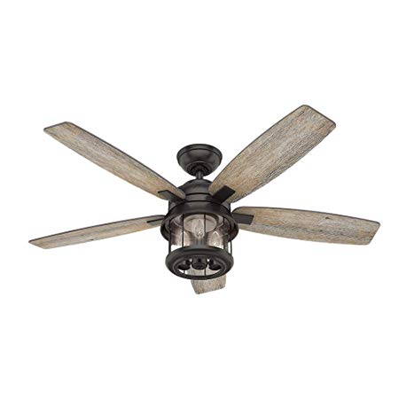 Hunter Fan Company 59420 Hunter 52" Coral Bay Noble Bronze LED Light and Handheld Remote Ceiling Fan,