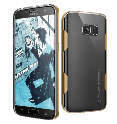 Galaxy S7 Case, Ghostek® Cloak Series for Samsung Galaxy S7 Slim Protective Armor Case Cover | Explosion-Proof Screen Protector | Aluminum Frame | TPU Shell | Lifetime Warranty Exchange (Gold)