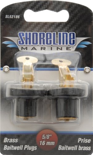 Shoreline Marine Brass Pr Baitwell Plug, 5/8-Inch