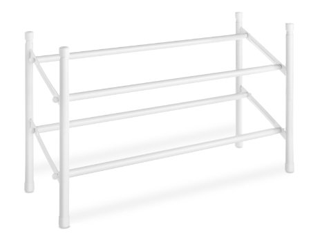 Whitmor 6023-210 Expandable and Stackable Shoe Rack, White