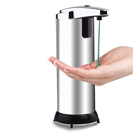 Automatic Soap Dispenser-280ml 11OZ 3 Volume Adjustable Levels; Made of Premium Stainless Steel with Waterproof Base-Weforever