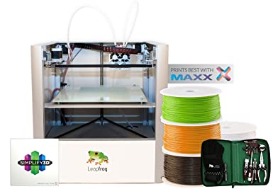 LeapFrog Creatr 3D Printer Starter Package, Single Extruder, 200 x 270 x 230 mm Maximum Build Dimensions 0.05-mm Maximum Resolution; ABS, Laybrick, Nylon, PLA, and PVA Filament