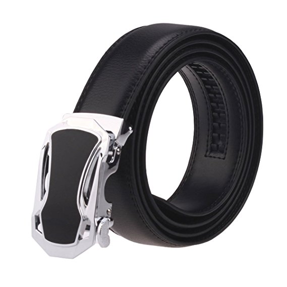 Men's Automatic Buckle Leather Genuine Leather Belts-Black/Brown（Car04/05/D01）