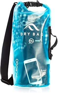 Acrodo Waterproof Dry Bag - 10 & 20 Liter Floating Dry Sacks for Beach, Strong & Durable Outdoor Bags for Kayaking, Swimming, Boating, Camping, Hiking, Travel & Gifts