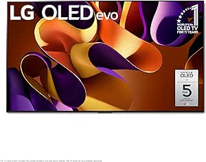 LG 77-Inch Class OLED evo G4 Series Smart TV 4K Processor Flat Screen with Magic Remote AI-Powered with Alexa Built-in (OLED77G4WUA, 2024)