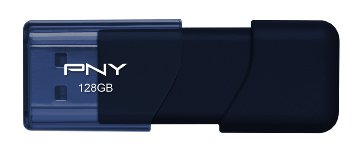 PNY Attache 128GB USB 2.0 Flash Drive, Navy Blue (P-FD128ATT3NB-GE)