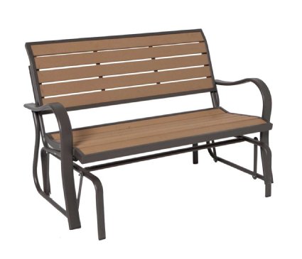 Lifetime 60055 Glider Bench 4 Feet Faux Wood