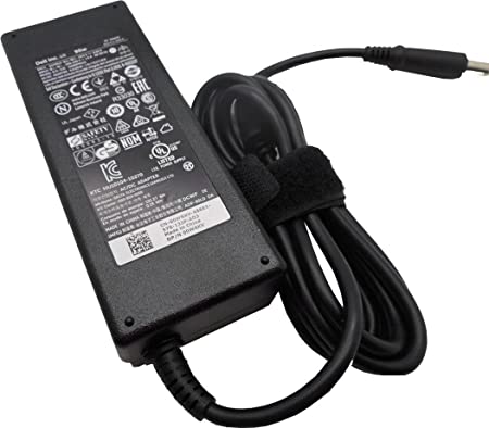 GENUINE Original DELL 90W AC Adapter Charger Power Supply & UK Mains Cable for Latitude Inspiron Precision XPS Studio Laptops, New version PA-3E PA3E PA10 PA-10 AC Adapter