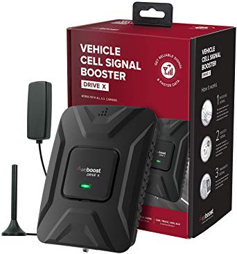 weBoost Drive X (475021) Cell Phone Signal Booster, Cell Signal Booster for Car & Truck - Verizon, AT&T, T-Mobile, Sprint - Boosts Cell Signals – Enhance Your Cell Phone Signal Up to 32X